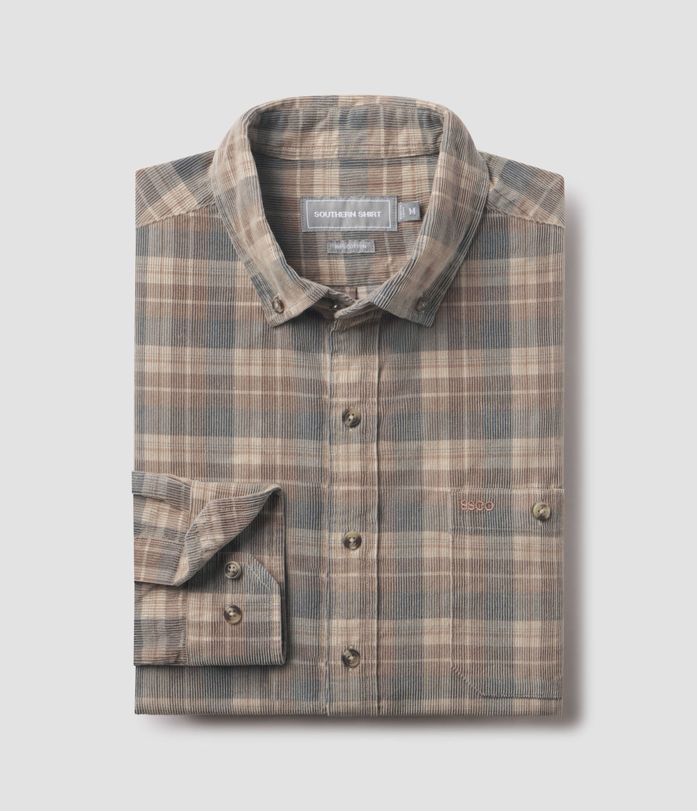 Southern Shirt Co. Braxton Lightweight Cord Flannel in Boulder