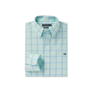 Southern Marsh Palmer Performance Dress Shirt Antigua Blue & Lilac