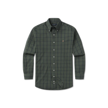 Load image into Gallery viewer, Southern Marsh Palmer Performance Dress Shirt Dark Olive &amp; Navy