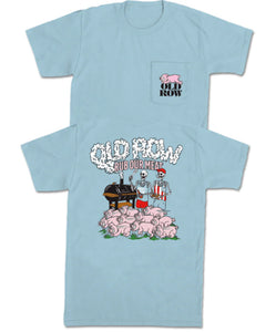 Old Row Rub Our Meat 2.0 SS Pocket Tee in Chambray