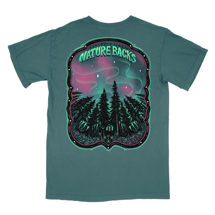 Nature Backs Northern Lights SS Tee Spruce
