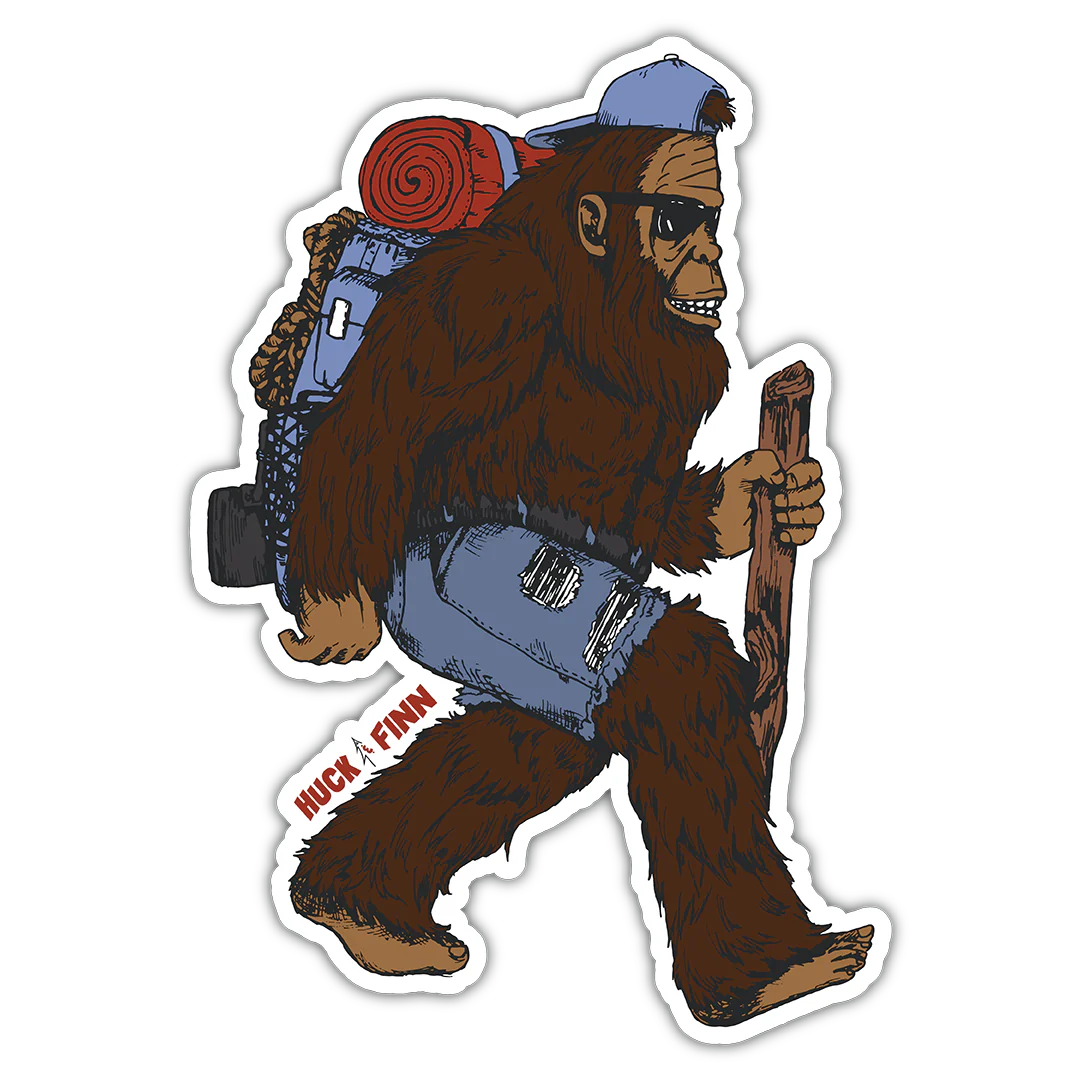 Huck & Finn Backpacker Sasquatch Sticker