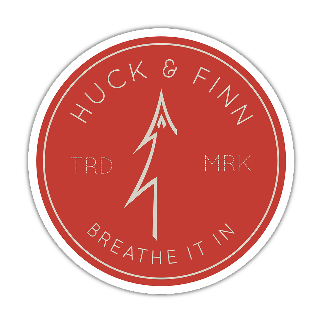 Huck & Finn Breathe It In Red Sticker