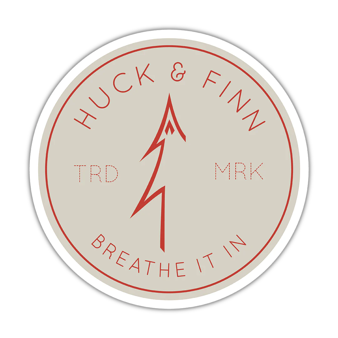 Huck & Finn Breathe It In Tan Sticker