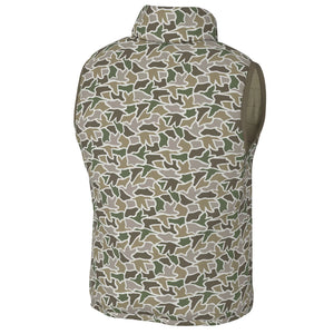 Local Boy Duck Down Reversible Vest in Duck Camo