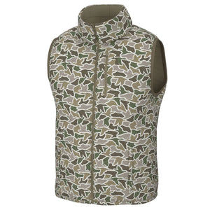 Local Boy Duck Down Reversible Vest in Duck Camo