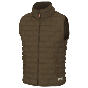 Local Boy Brick Quilted Vest in in Mocha