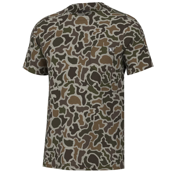 Local Boy Heather Blend SS Crew in Localflage Vintage