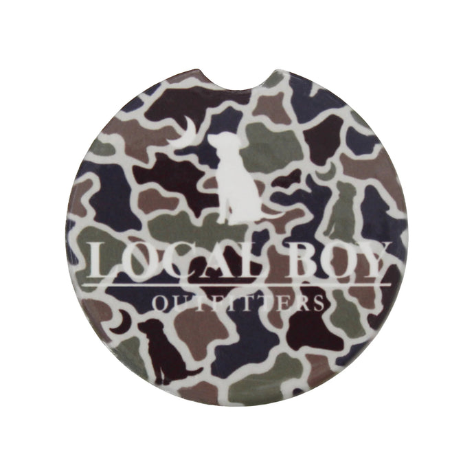 Local Boy Dog & Moon Car Coaster