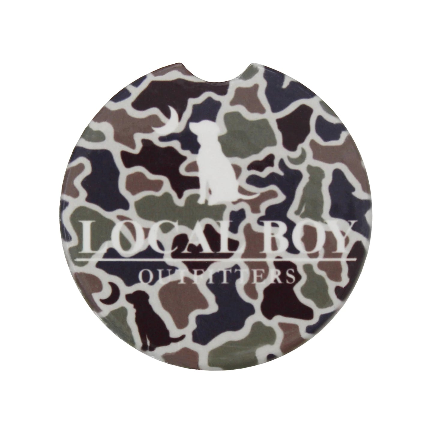 Local Boy Dog & Moon Car Coaster