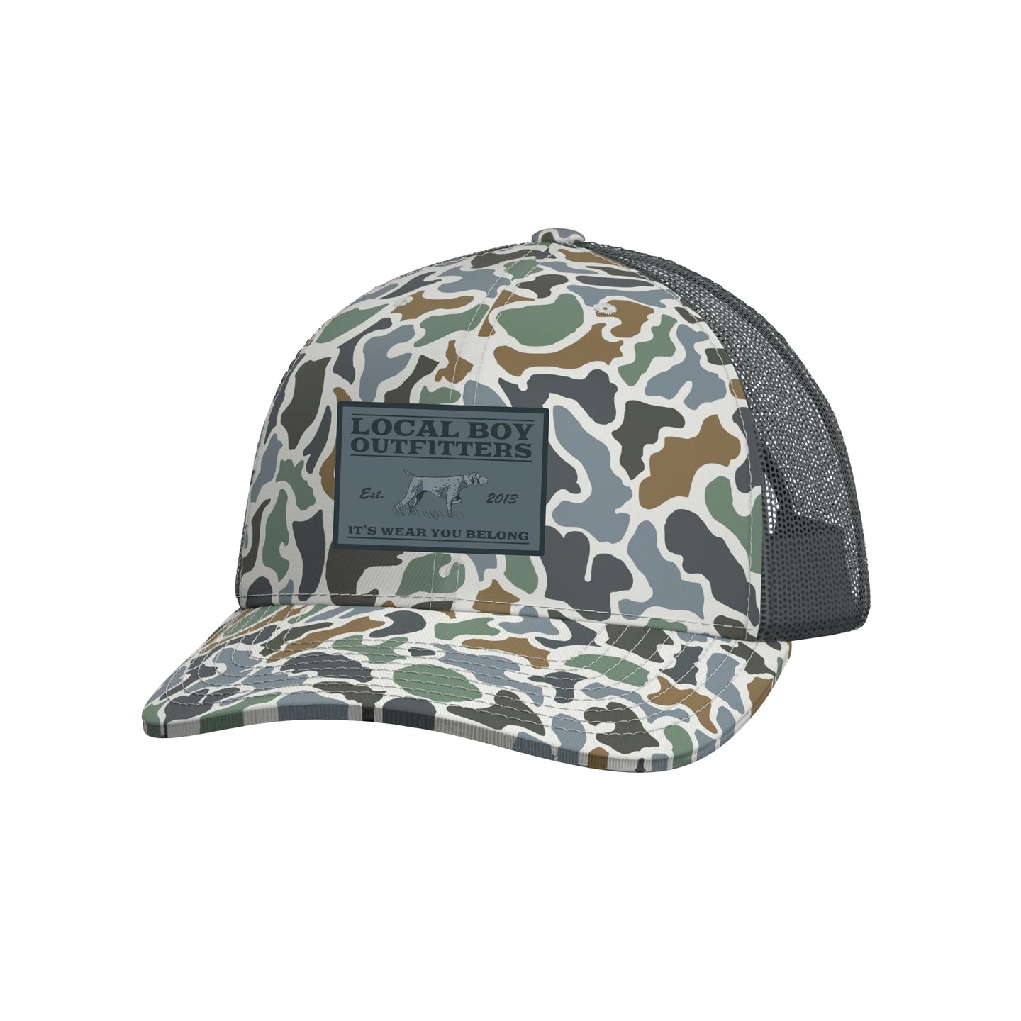 Local Boy Bird Dog Badge Trucker Hat