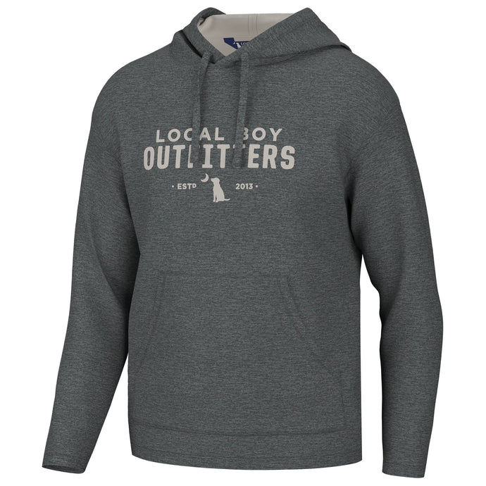 Local Boy Solid Poly/Fleece Hoodie Heather Charcoal/Cream