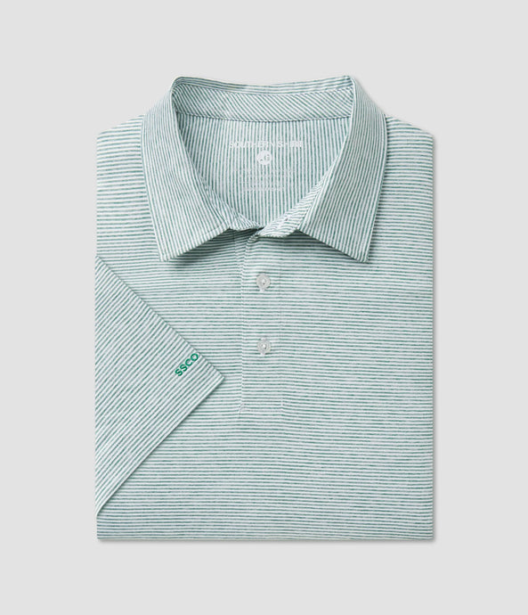 Southern Shirt Co. Men's Madison Stripe Polo Evergreen