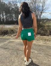 Load image into Gallery viewer, Simple Things Acid Washed Frayed Shorts K Green