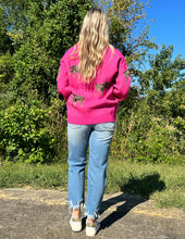 Load image into Gallery viewer, Typically Yours Tiger Sweater Fuchsia