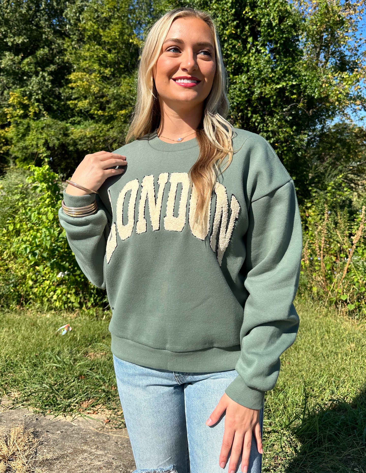 London Letter Patch Sweatshirt