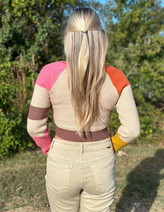 Autumn Feels Color Block Stripe Top