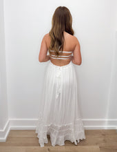 Load image into Gallery viewer, Not Doing Good Without Smocked Halter Maxi Dress-White