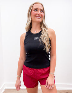 Lulu Mac DD Solid Maroon Shorts