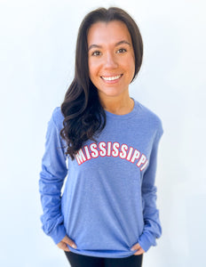 Mississippi Red Addyson Nicole Company LS Tee