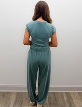 Load image into Gallery viewer, So Tell Me Crop/Jogger Set in Dark Teal