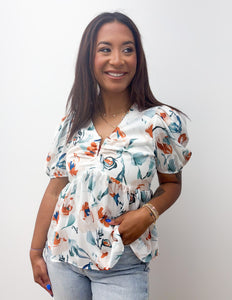 Headed Home To You Floral Top