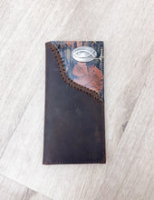 Load image into Gallery viewer, Fencerow Camo Roper Christian Fish Wallet