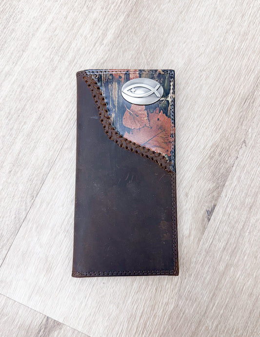Fencerow Camo Roper Christian Fish Wallet