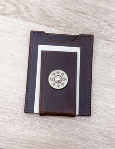 Light Brown Crazy Horse Shot Front Pocket Wallet