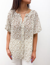 Load image into Gallery viewer, Touch Of Grace Floral Balloon Sleeve Top