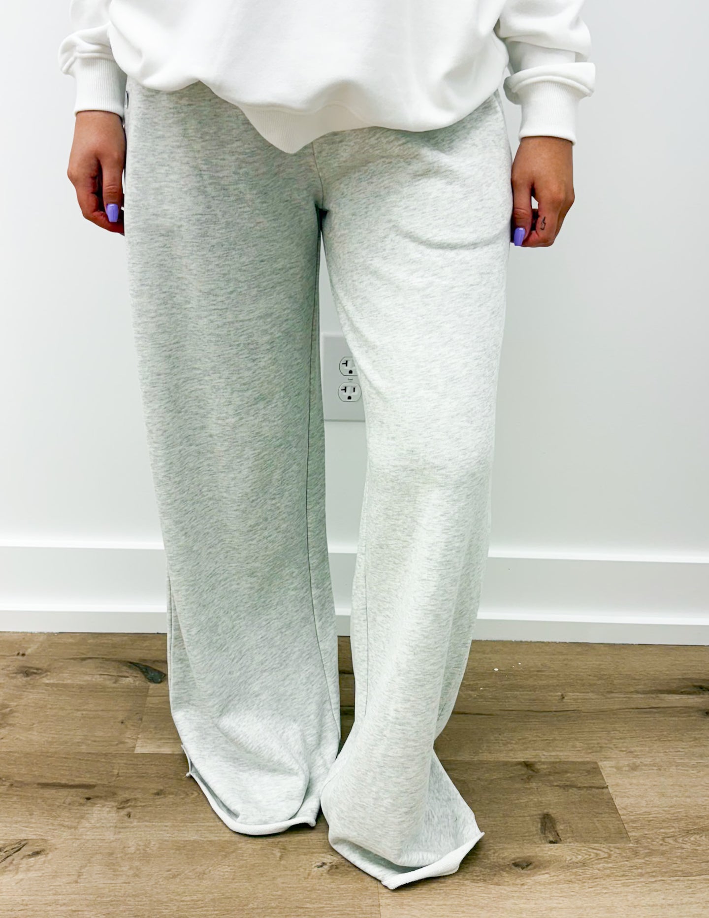 Baseline Straight Leg Sweats in Heather Grey