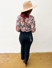 Load image into Gallery viewer, Just Right Floral Mesh Top in Brown