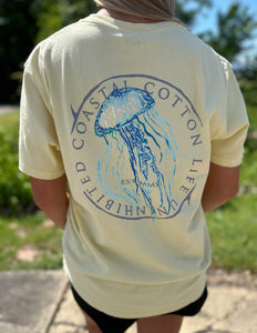 Coastal Cotton Yellow Jelly Fish SS Tee