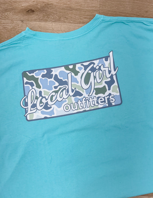 Local Girl Localflage Coast Plate SS Tee in Chalky Mint