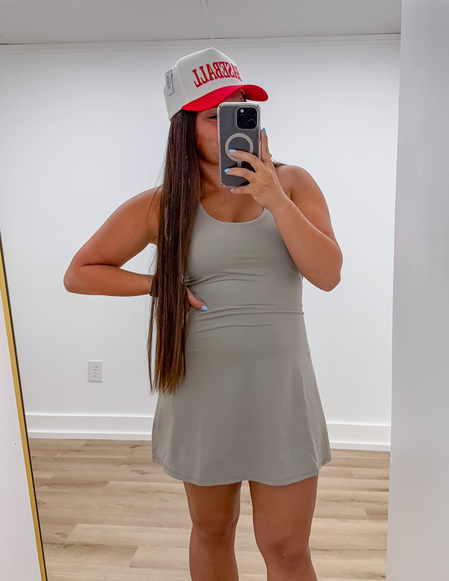 Living The Dream Tennis Romper Dress in Stone Taupe