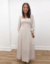 Load image into Gallery viewer, Straight And Narrow Sweetheart Floral Maxi Dress in Vintage Cream