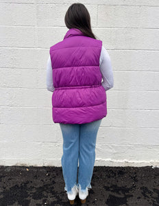 Best Impressions Puffer Vest Violet