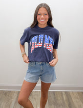 Load image into Gallery viewer, Lulu Mac Stars &amp; Stripes Logo SS Tee