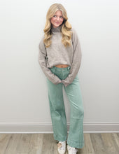 Load image into Gallery viewer, Talk You Out Of Leaving Mock Neck Sweater in Mocha