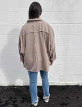 Load image into Gallery viewer, Busy Days Ahead Oversized Henley Top Taupe