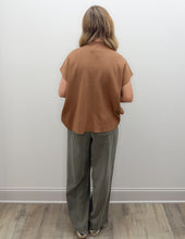 Load image into Gallery viewer, See Forever Mock Neck SS Boxy Sweater in Deep Camel