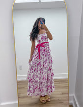 Load image into Gallery viewer, Here She Comes Floral Tiered Print Midi Dress