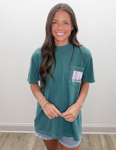 Load image into Gallery viewer, Old Row Chicks SS Pocket Tee in Emerald