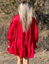 Load image into Gallery viewer, Shining Everyday Rhinestone Dress - Red