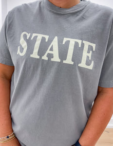 Mississippi State SS Tee in Grey