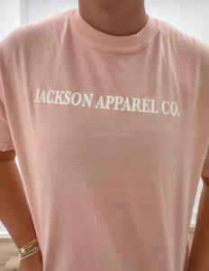 Jac's Logo SS Tee in Peachy