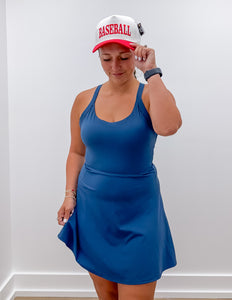 Been Loving You These Days Athletic Dress in Navy