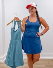 Load image into Gallery viewer, Been Loving You These Days Athletic Dress in Navy