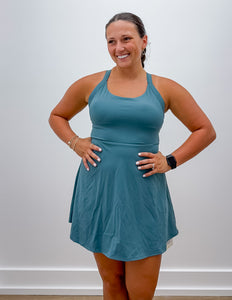 Been Loving You These Days Athletic Dress in Teal