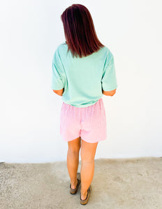Happy With Me Plaid Shorts in Pink